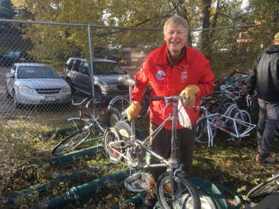 Richard Gets a Bike from Community Bike Project Storage Lot