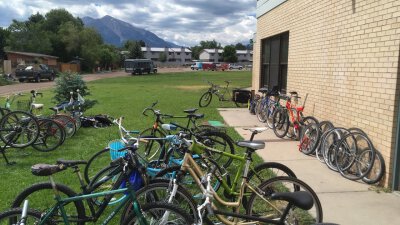 Bikes Enjoying the Sunshine at the Carbondale Community Bike Project