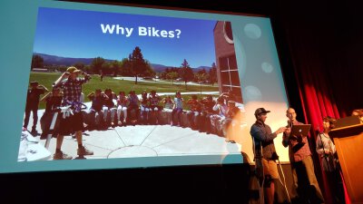 Community Bike Project on Stage